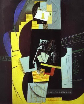 Der Kartenspieler 1913 kubist Pablo Picasso Ölgemälde